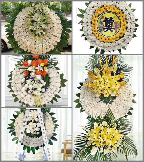 湖北荆门市京山县石龙镇五姊山村花圈速递